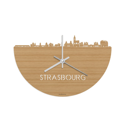 Skyline Clock Strasbourg Bamboo