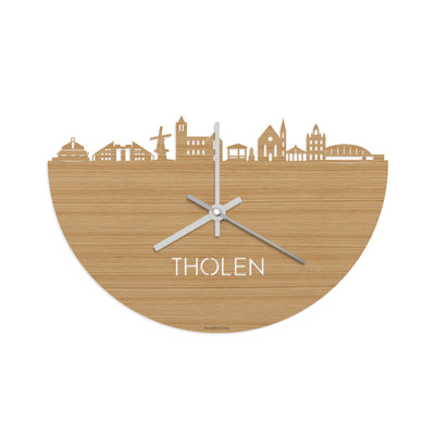 Skyline Clock Tholen Bamboo