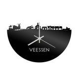 Skyline Klok Veessen Zwart Glanzend