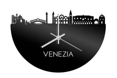 Skyline Clock Venezia Black Glossy