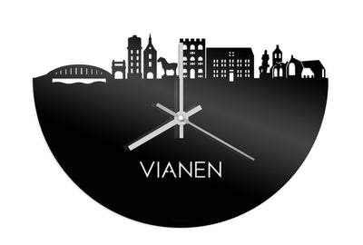 Skyline Clock Vianen Black Glossy