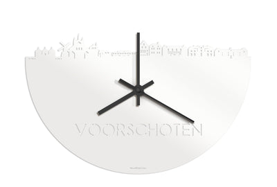 Skyline Clock Voorschoten White Glossy
