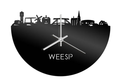 Skyline Clock Weesp Black Glossy