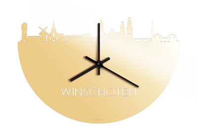 Skyline Clock Winschoten Gold Metallic