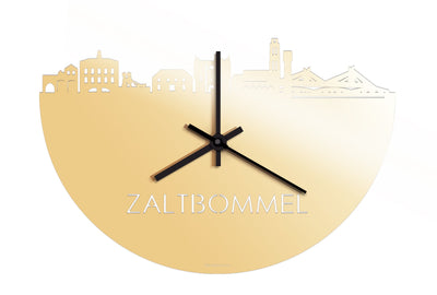 Skyline Clock Zaltbommel Gold Metallic