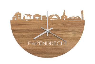 Skyline Clock Papendrecht Oak