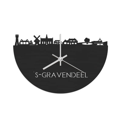 Skyline Clock 's-Gravendeel Black