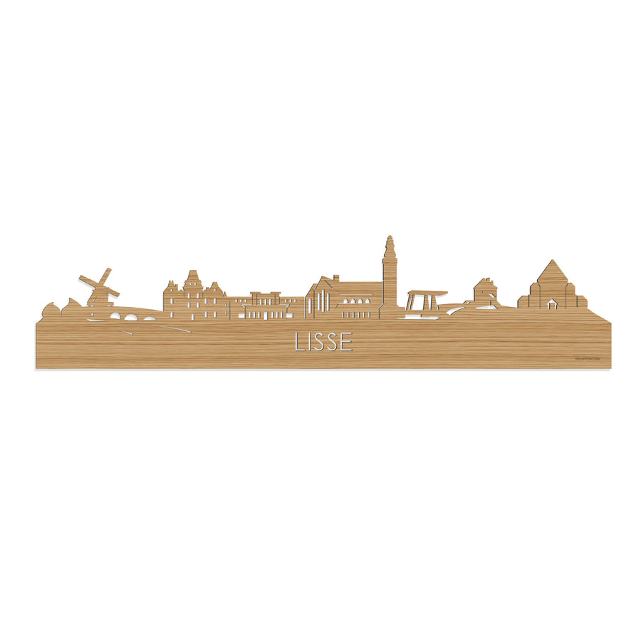 Skyline Lisse Bamboe houten cadeau decoratie relatiegeschenk van WoodWideCities