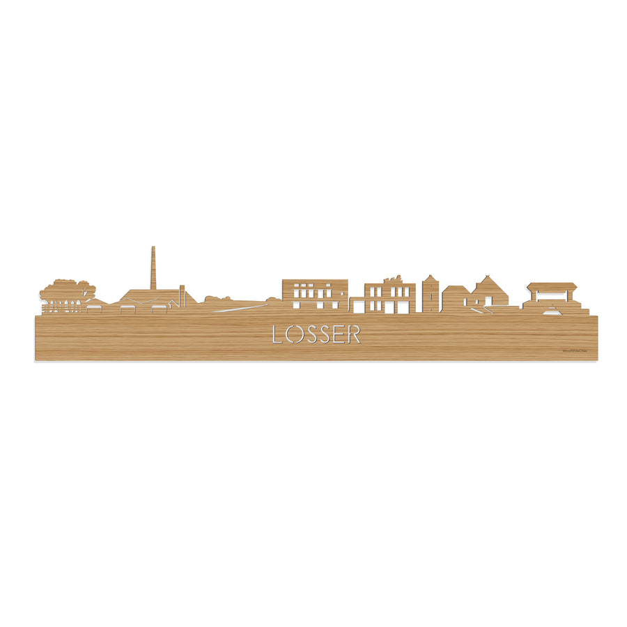 Skyline Losser Bamboe houten cadeau decoratie relatiegeschenk van WoodWideCities