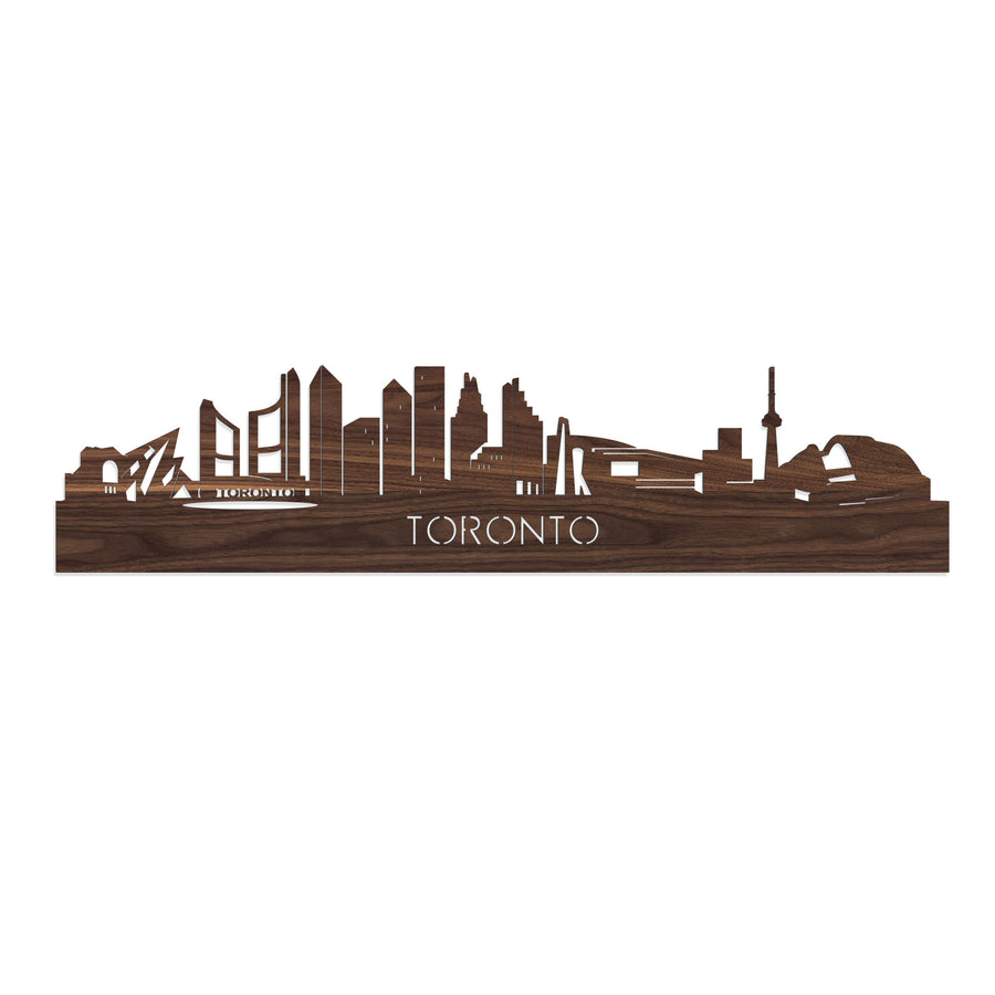 Skyline Toronto Noten houten cadeau decoratie relatiegeschenk van WoodWideCities