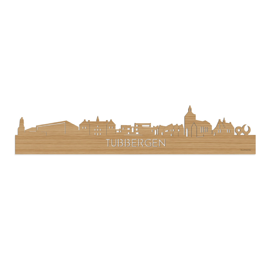 Skyline Tubbergen Bamboe houten cadeau decoratie relatiegeschenk van WoodWideCities