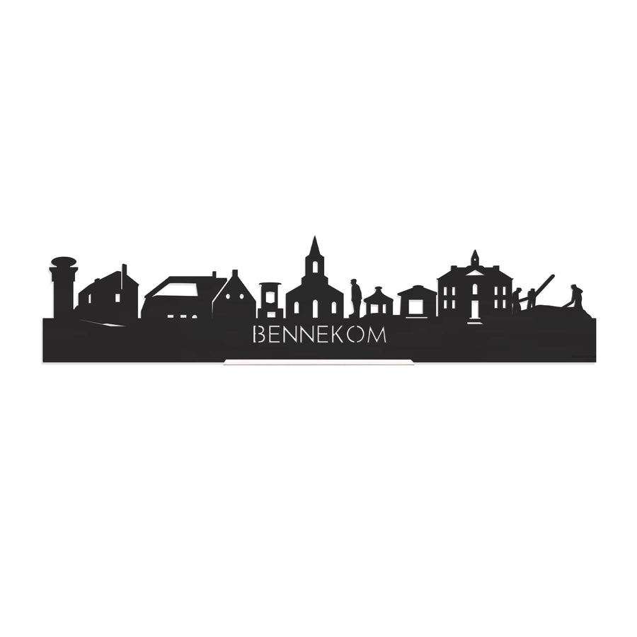 Standing Skyline Bennekom Zwart houten cadeau decoratie relatiegeschenk van WoodWideCities