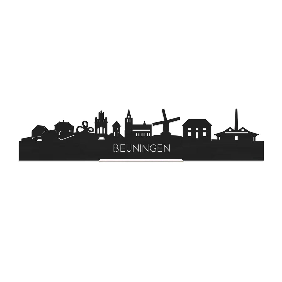 Standing Skyline Beuningen Zwart houten cadeau decoratie relatiegeschenk van WoodWideCities