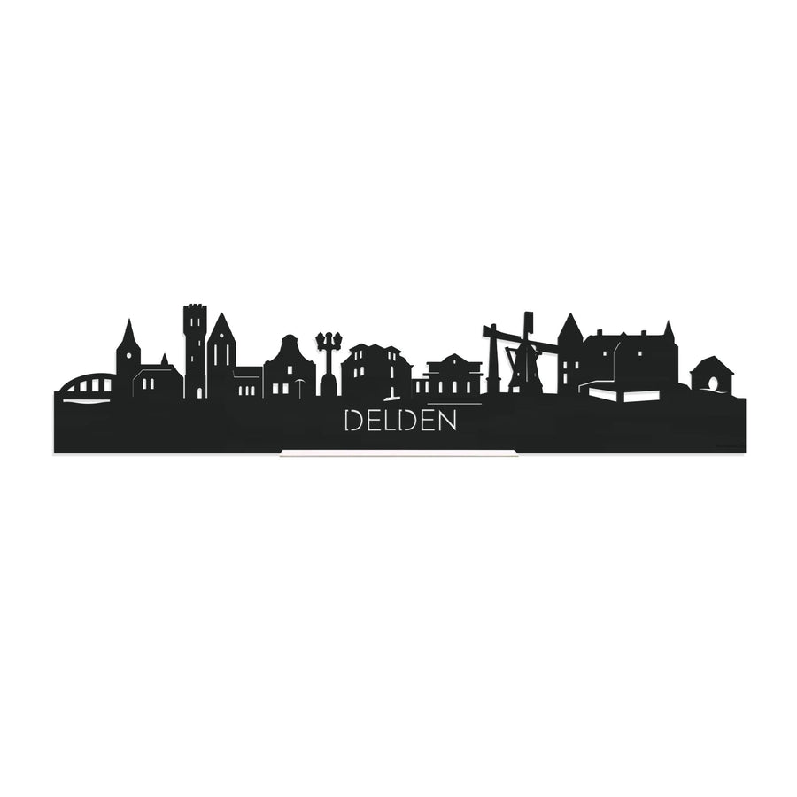 Standing Skyline Delden Zwart houten cadeau decoratie relatiegeschenk van WoodWideCities