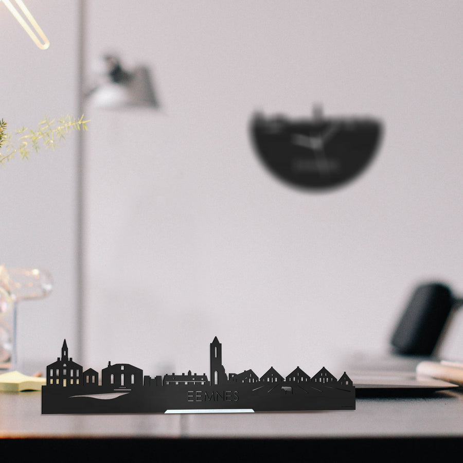 Standing Skyline Eemnes Zwart houten cadeau decoratie relatiegeschenk van WoodWideCities
