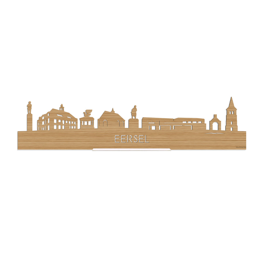 Standing Skyline Eersel Bamboe houten cadeau decoratie relatiegeschenk van WoodWideCities