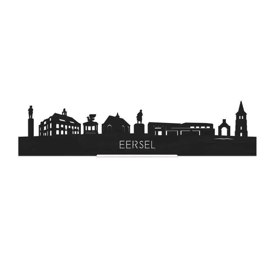 Standing Skyline Eersel Zwart houten cadeau decoratie relatiegeschenk van WoodWideCities