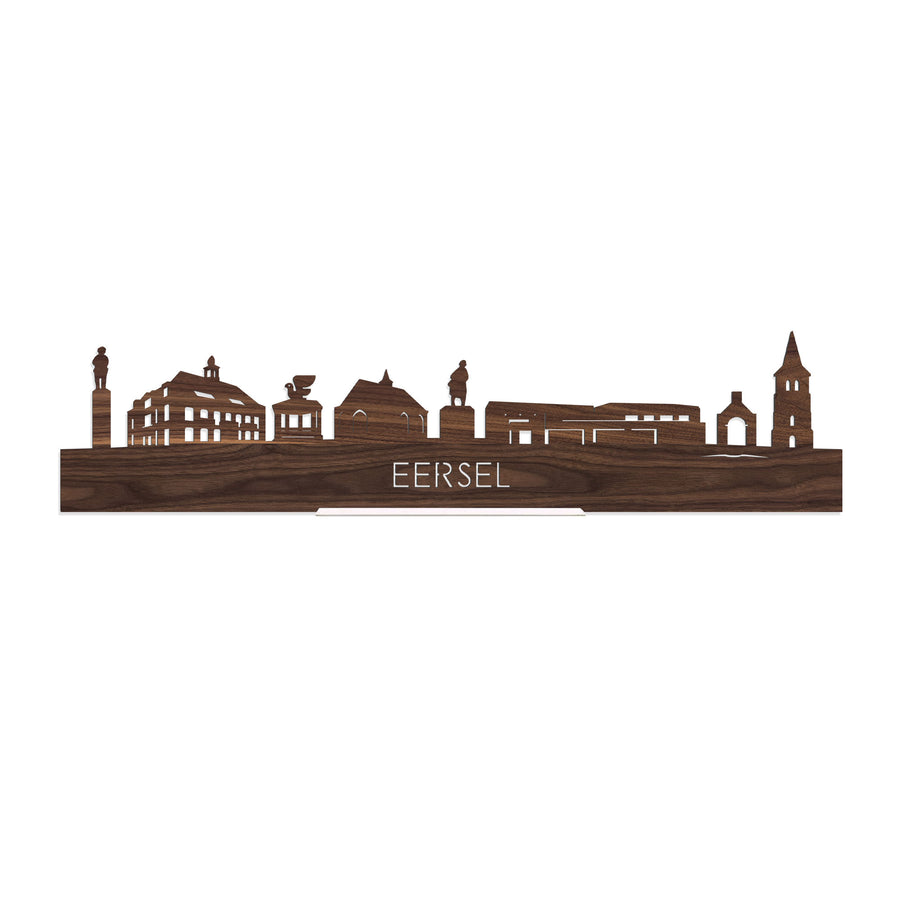 Standing Skyline Eersel Noten houten cadeau decoratie relatiegeschenk van WoodWideCities