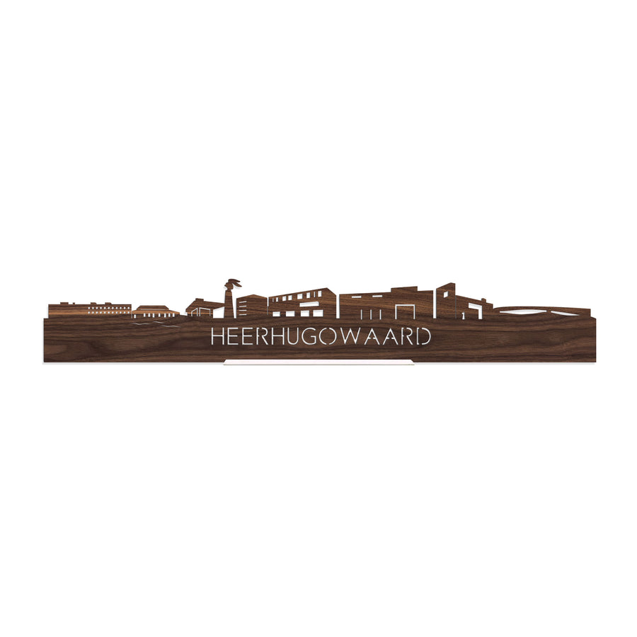 Standing Skyline Heerhugowaard Noten houten cadeau decoratie relatiegeschenk van WoodWideCities