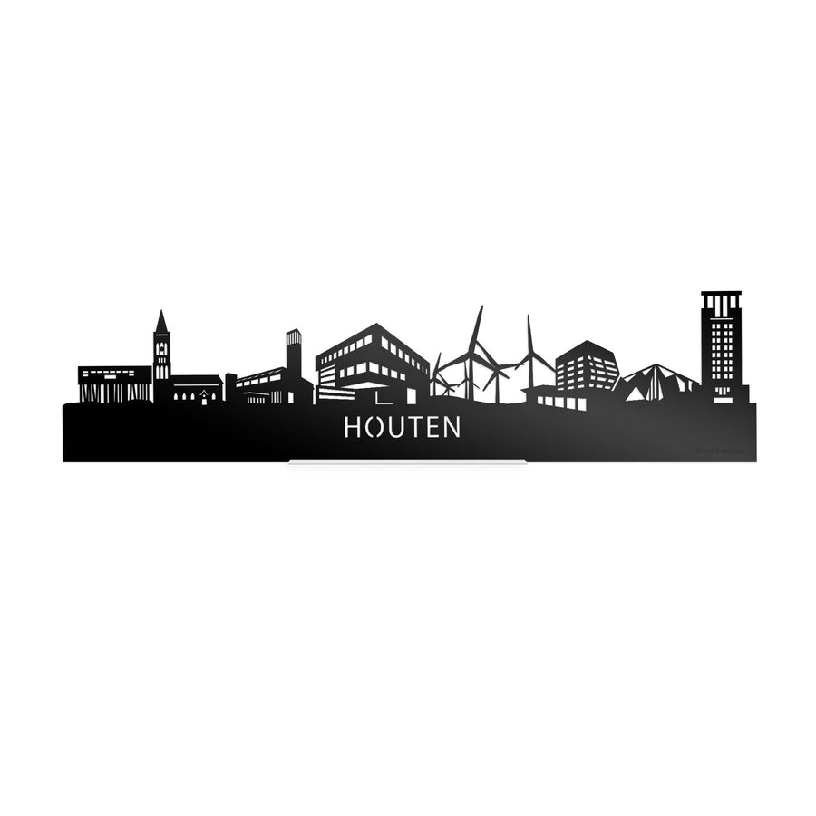 Standing Skyline Houten Zwart Glanzend 40 cm houten cadeau decoratie relatiegeschenk van WoodWideCities