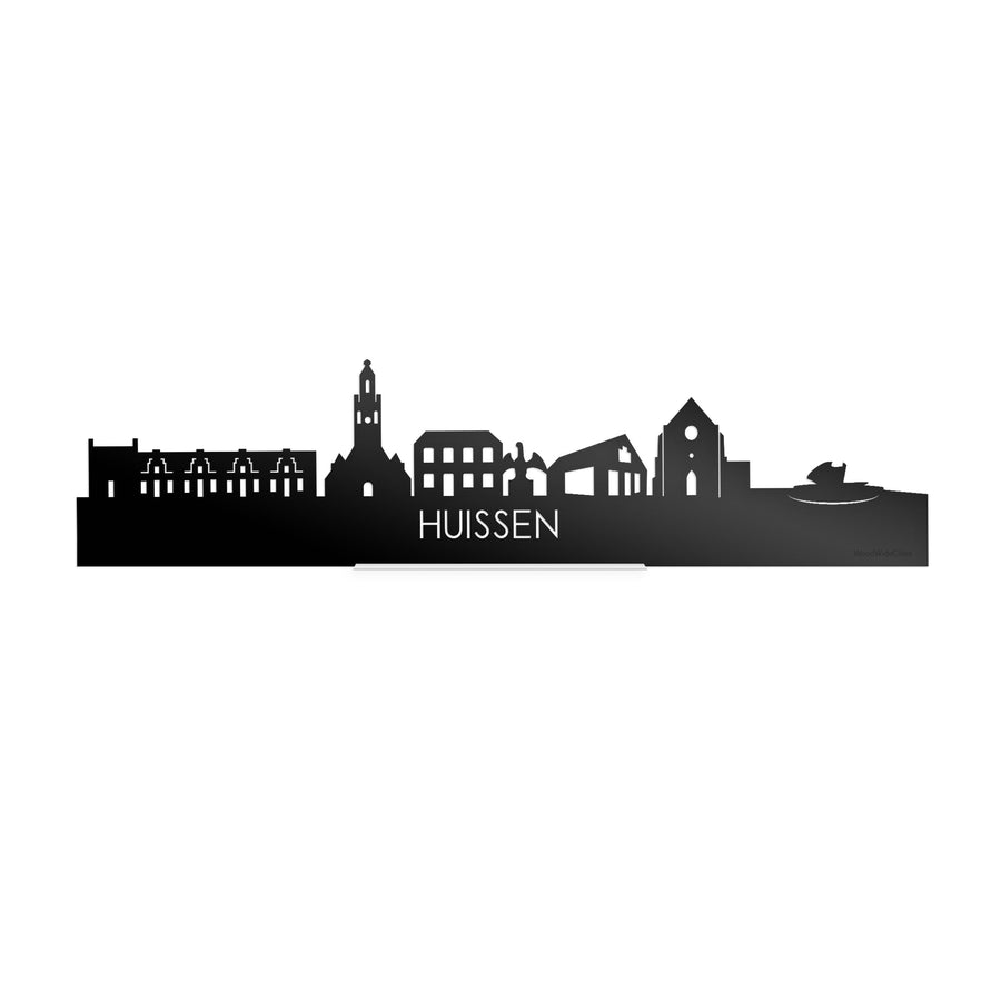 Standing Skyline Huissen Zwart glanzend gerecycled kunststof cadeau decoratie relatiegeschenk van WoodWideCities