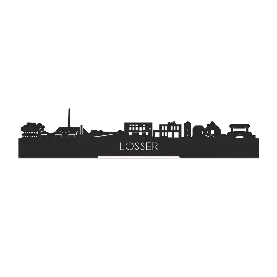 Standing Skyline Losser Zwart houten cadeau decoratie relatiegeschenk van WoodWideCities