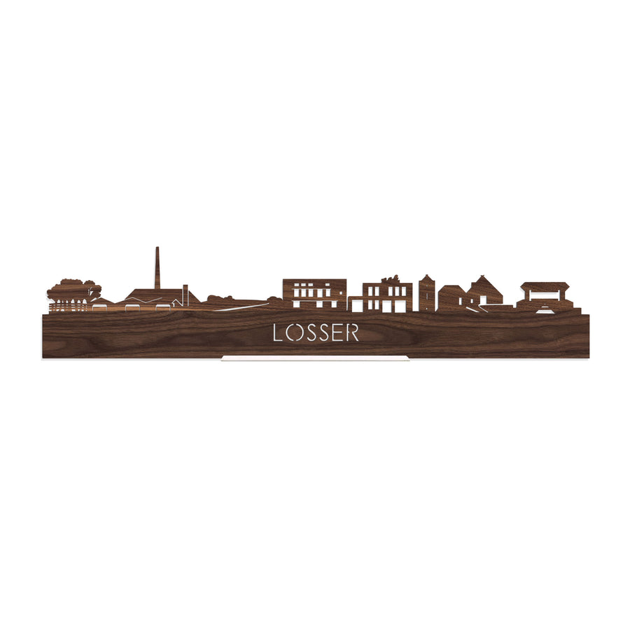Standing Skyline Losser Noten houten cadeau decoratie relatiegeschenk van WoodWideCities