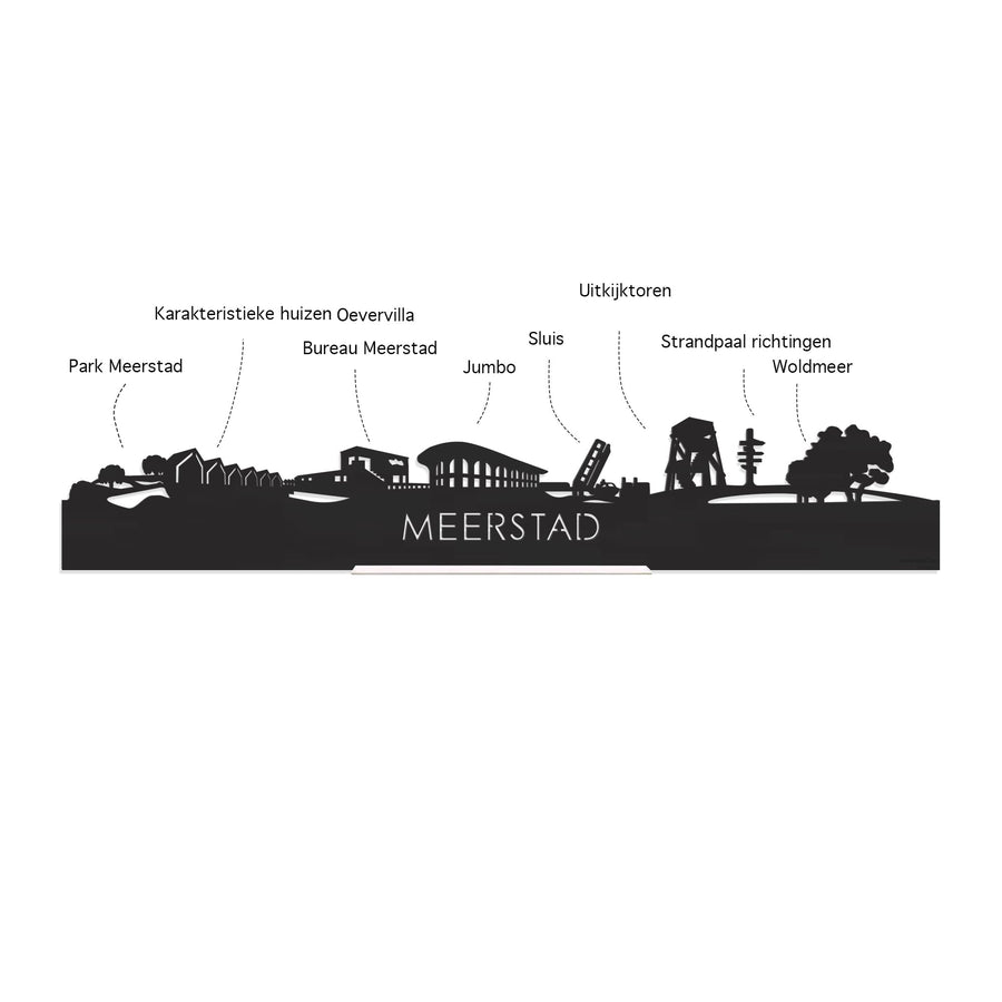 Standing Skyline Meerstad Eiken houten cadeau decoratie relatiegeschenk van WoodWideCities