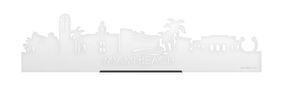 Standing Skyline Miami Beach White Glossy