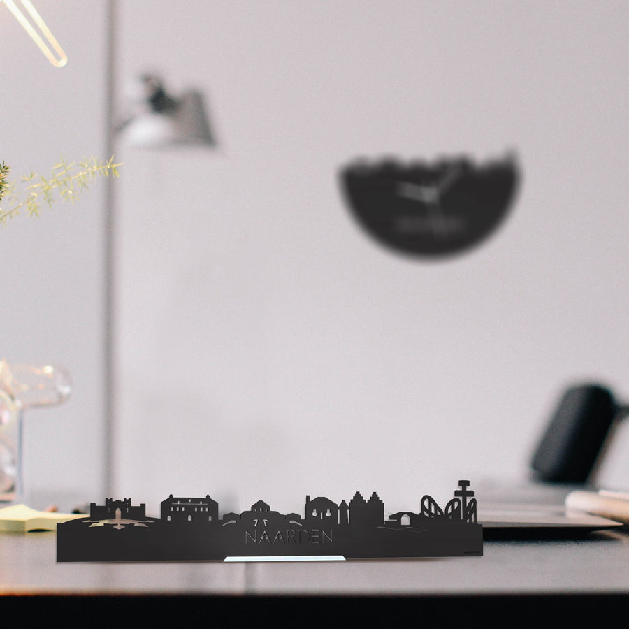 Standing Skyline Naarden Zwart houten cadeau decoratie relatiegeschenk van WoodWideCities