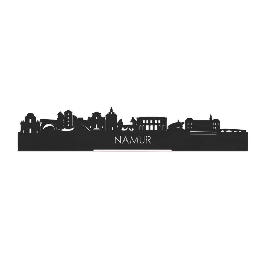 Standing Skyline Namur Zwart houten cadeau decoratie relatiegeschenk van WoodWideCities