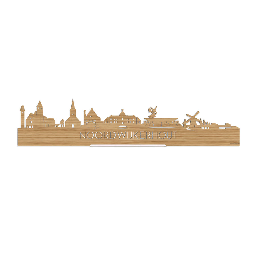 Standing Skyline Noordwijkerhout Bamboe houten cadeau decoratie relatiegeschenk van WoodWideCities