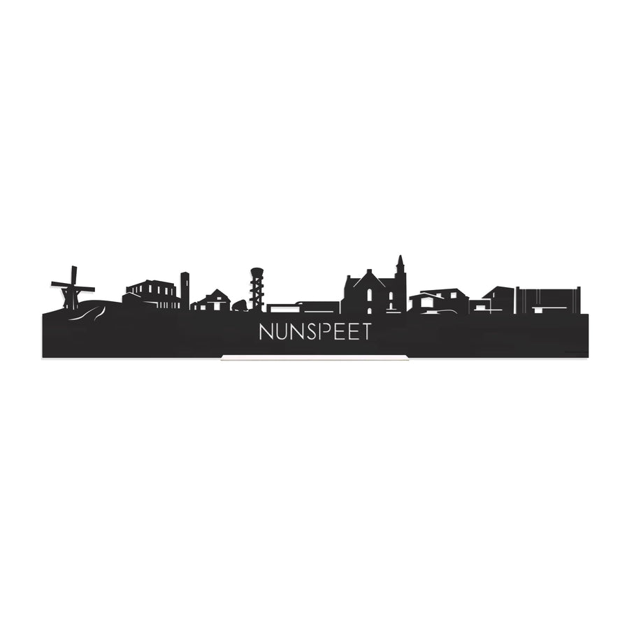 Standing Skyline Nunspeet Zwart houten cadeau decoratie relatiegeschenk van WoodWideCities