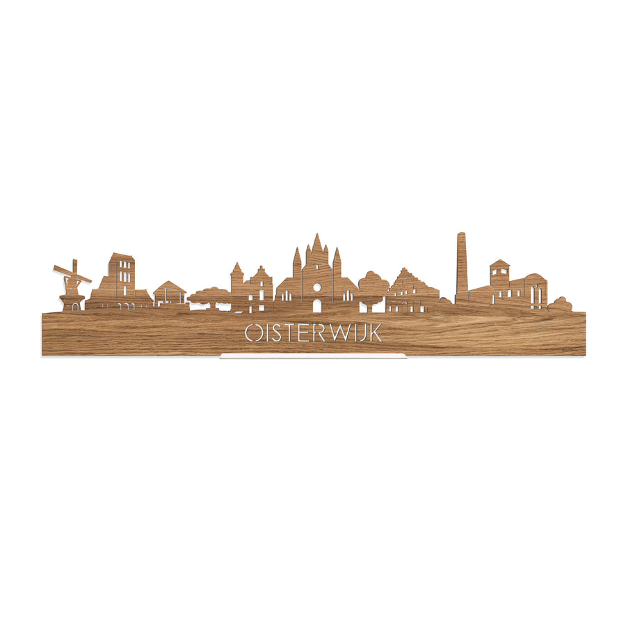 Standing Skyline Oisterwijk Eiken houten cadeau decoratie relatiegeschenk van WoodWideCities
