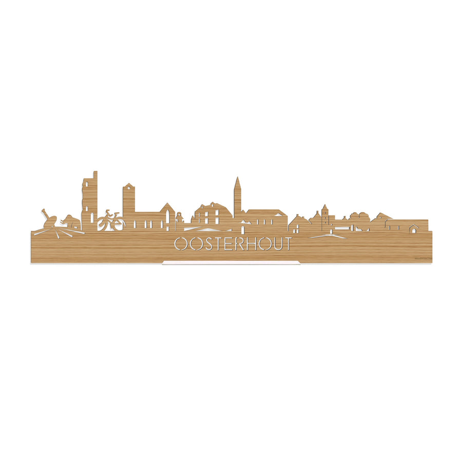 Standing Skyline Oosterhout Bamboe houten cadeau decoratie relatiegeschenk van WoodWideCities
