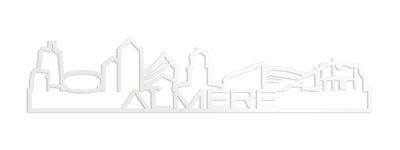 Standing Skyline Shape Almere Wit Glanzend