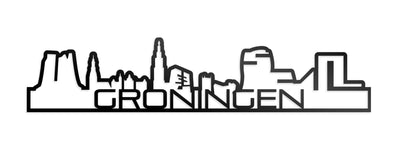 Standing Skyline Shape Groningen Zwart Glanzend