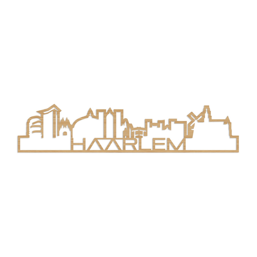 Standing Skyline Shape Haarlem Bamboe houten cadeau decoratie relatiegeschenk van WoodWideCities
