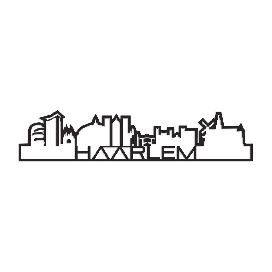 Standing Skyline Shape Haarlem Black houten cadeau decoratie relatiegeschenk van WoodWideCities