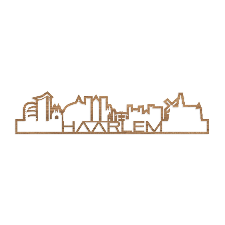Standing Skyline Shape Haarlem Eiken houten cadeau decoratie relatiegeschenk van WoodWideCities