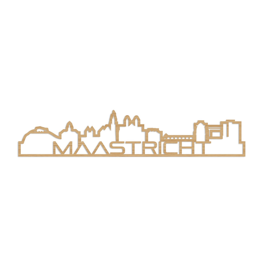 Standing Skyline Shape Maastricht Bamboe houten cadeau decoratie relatiegeschenk van WoodWideCities