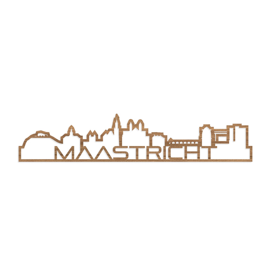 Standing Skyline Shape Maastricht Eiken houten cadeau decoratie relatiegeschenk van WoodWideCities