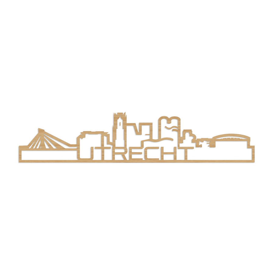 Standing Skyline Shape Utrecht Bamboe houten cadeau decoratie relatiegeschenk van WoodWideCities