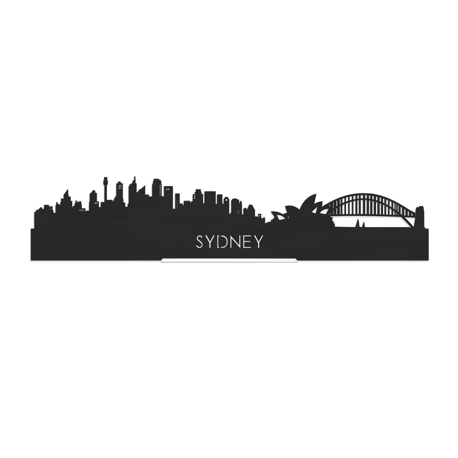 Standing Skyline Sydney Zwart houten cadeau decoratie relatiegeschenk van WoodWideCities