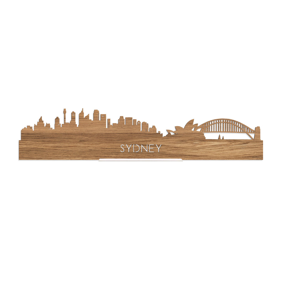 Standing Skyline Sydney Eiken houten cadeau decoratie relatiegeschenk van WoodWideCities