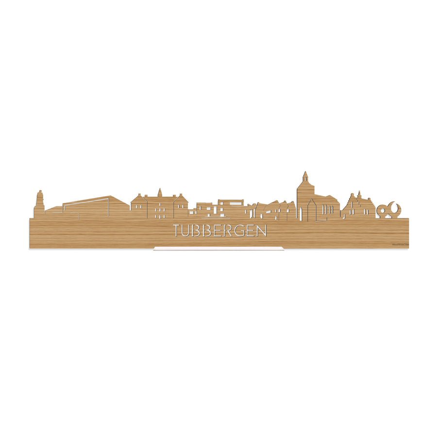 Standing Skyline Tubbergen Bamboe houten cadeau decoratie relatiegeschenk van WoodWideCities