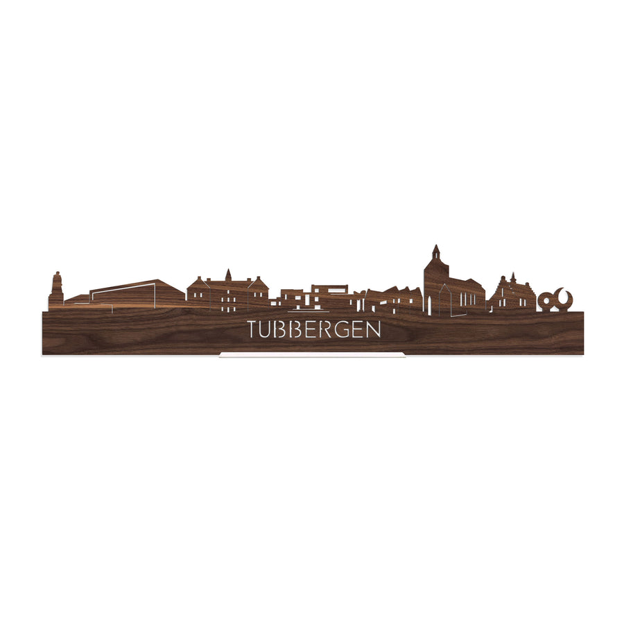 Standing Skyline Tubbergen Noten houten cadeau decoratie relatiegeschenk van WoodWideCities
