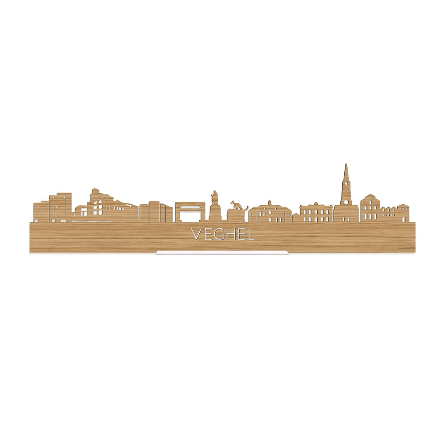 Standing Skyline Veghel Bamboe houten cadeau decoratie relatiegeschenk van WoodWideCities