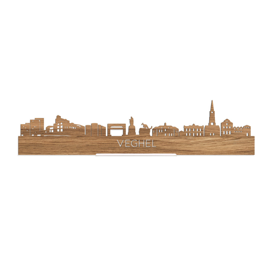 Standing Skyline Veghel Eiken houten cadeau decoratie relatiegeschenk van WoodWideCities