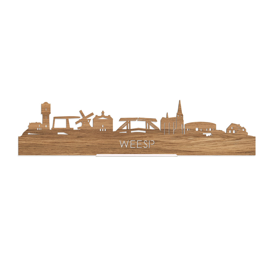 Standing Skyline Weesp Eiken houten cadeau decoratie relatiegeschenk van WoodWideCities